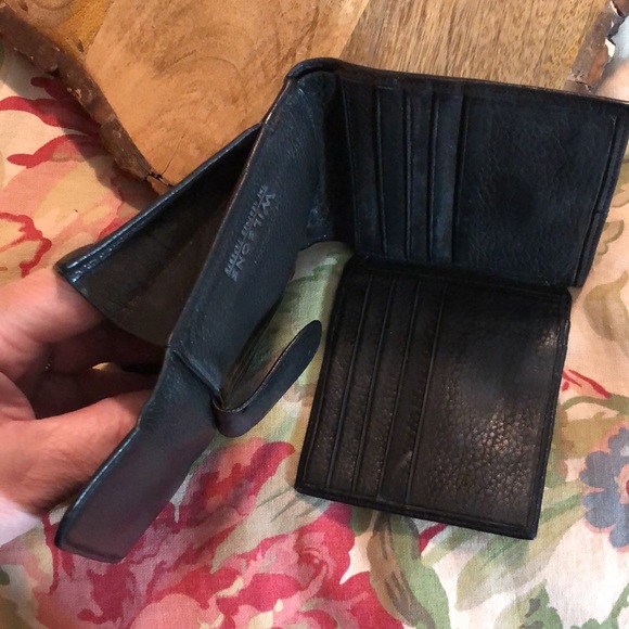 Vtg WILSON Leather Wallet Bilfold Gold HW Photo & 15 Card Paper Bill+SnapClose - Picture 11 of 13